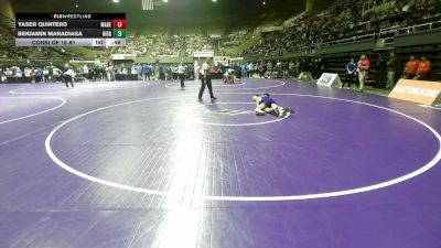 108 lbs Consi Of 16 #1 - Yaser Quintero, Madera vs Benjamin Maradiaga, Ridgeview