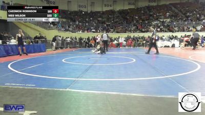 68 lbs Consi Of 16 #1 - Caedmon Robinson, Saint's Wrestling Club vs Wes Wilson, Sand Springs Jr High