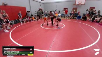 98 lbs Round 5 (6 Team) - Camden Cranfield, Pirate Wrestling Club vs Robert Valdez, Spartan Mat Club