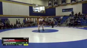 285 lbs Semis & Wb (16 Team) - Thomas Goodwin, Williams College vs Mason Sprinkel, Norwich