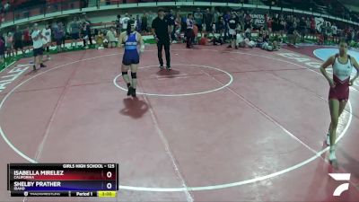 125 lbs Cons. Round 3 - Isabella Mirelez, California vs Shelby Prather, Idaho