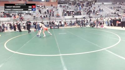 53 kg Cons. Quarters - Hailey Delgado, NXT Level Wrestling Academy vs Audrey Cunningham, Gracie Barra Westchase Wrestling Club