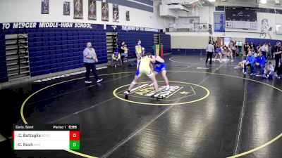 160 lbs Cons. Semi - Chas Rush, Avella Area Hs vs Carmine Battaglia, Beaver County Christian School