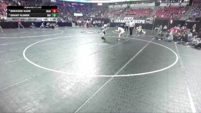 D3-138 lbs Champ. Round 1 - Grant Klimek, Independence/Gilm. vs Brexden Kane, Crandon