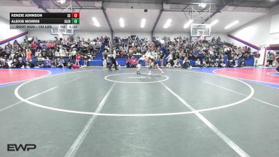 100 lbs Quarterfinal - Kenzie Johnson, Sand Springs HS vs Alexis Morris, Glenpool
