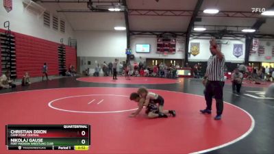 Quarterfinal - Nikolaj Gause, Fort Madison Wrestling Club vs Christian Dixon, Camp Point Central