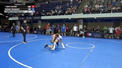 92 lbs Cons. Sub-quarters - Joey Cotter, South Side Wrestling Club vs Jeremy McKinney, Pennsylvania
