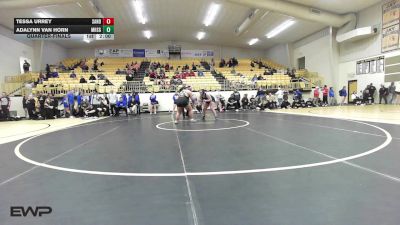 190 lbs Quarterfinal - Tessa Urrey, Sand Springs Girls vs Adalynn Van Horn, Miami HS Girls