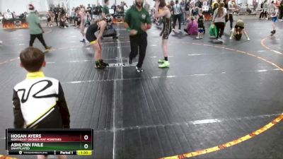 115 lbs Round 5 - Hogan Ayers, Northeast Georgia Mat Monstars vs Ashlynn Faile, Unaffiliated