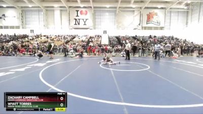 67 lbs Champ. Round 2 - Wyatt Torres, Indian River Wrestling Club vs Zachary Campbell, Salem Cambridge Wrestling Club