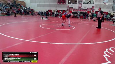 152 lbs Cons. Round 4 - Nathan Blaschko, Tri-City United vs Tallen Merritt, Canby