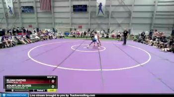 195 lbs Quarters & 1st Wb (16 Team) - Elijah Mathis, Kansas Blue vs Kourtlan Oliver, Team Michigan Blue