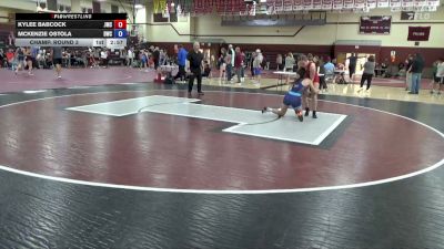 126.4-128.9 lbs Champ. Round 3 - Kylee Babcock, Jesup Mat Club vs McKenzie Ostola, Dubuque Wrestling Club