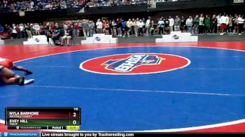 115 lbs Cons. Semi - Nyla Barmore, Rockdale County vs Evey Hill, Troup