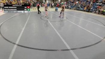 100 lbs Champ. Round 1 - Aksel Nordvold, Stanley County AAU vs Kole Blajszczak, Casper Wrestling Club