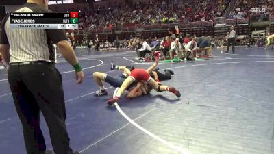 1A-144 lbs 7th Place Match - Jackson Knapp, Lisbon vs Jase Jones, Sumner-Fredericksburg