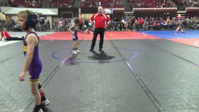 54 lbs Cons. Round 5 - Fletcher Lewis, Thermopolis Wrestling Club vs Lincoln King, Spartan Youth Wrestling Club