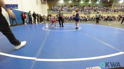 80 lbs Quarterfinal - Witten Benton, Enid Youth Wrestling Club vs Addilyn Ashton, Bartlesville Wrestling Club