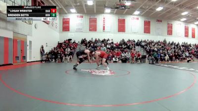 215 lbs Quarterfinal - Logan Webster, Chardon vs Brenden Betts, Orrville