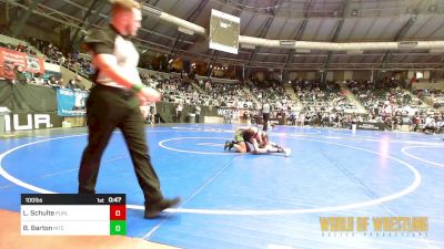 100 lbs Round Of 32 - Landon Schulte, Purler Wrestling vs Blaine Barton, MTC