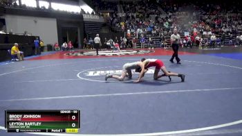 90 lbs Champ. Round 1 - Leyton Bartley, Lincoln-Way WC vs Brody Johnson, Bulls WC