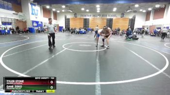 132 lbs Champ. Round 2 - Dane Zisko, Fountain Valley vs Tyler Stone, Orange Lutheran