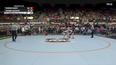 120 lbs Cons. Semi - Alyssa Calovich, Chapman HS vs Hannah Gantz, El Dorado HS