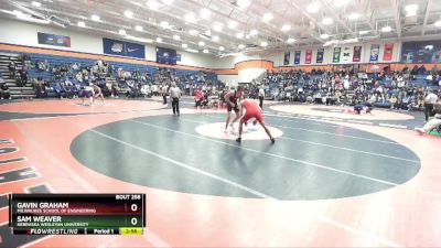 184 lbs Cons. Round 2 - Gavin Graham, Milwaukee School Of Engineering vs Sam Weaver, Nebraska Wesleyan University