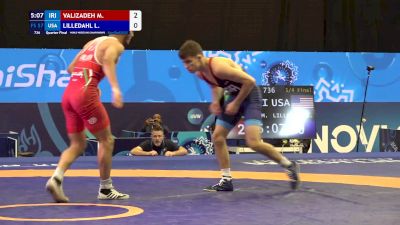 57 kg 1/4 Final - Milad Valizadeh, Iran vs Luke Lilledahl, United States