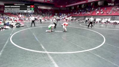 175 lbs D1 - Quarter-finals (fri 5:30 P.m.) - Brady Sprangers, Kaukauna vs Payton Quaderer, West Allis Nathan Hale