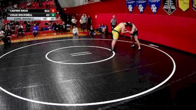 285 lbs Cons. Round 5 - Carter Knox, Marion Center Area Hs vs Colin Rockwell, Albert Gallatin Hs