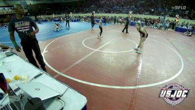 80 lbs Quarterfinal - CARLEIGH CLARK, BullTrained vs Izabel Nesmeyer, Norman Grappling Club