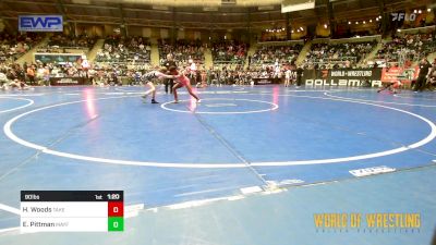 90 lbs Quarterfinal - Heavyn Woods, Takedown Elite vs Evelyn Pittman, Mayfield Mat Academy