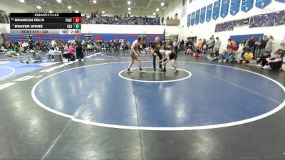 132 lbs Semifinal - Draven Johns, Caldwell vs Brandon Felix, Post Falls