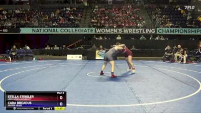 170 lbs Cons. Round 5 - Stella Steigler, Lock Haven University vs Cara Broadus, Sacred Heart
