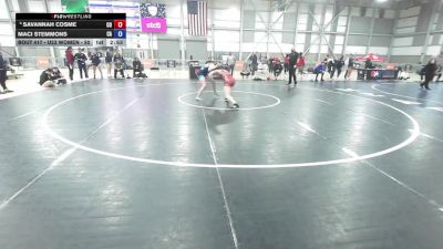 U23 Women - 62 lbs Cons. Semis - SaVannah Cosme, CO vs Maci Stemmons, CA