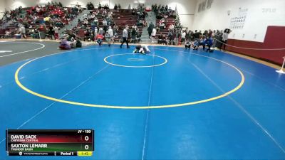 150 lbs Cons. Round 4 - Saxton Lemarr, Thunder Basin vs David Sack, Cheyenne Central