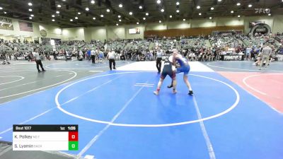 156 lbs Quarterfinal - Kayden Polkey, No Team vs Sergey Lyamin, Sacramento Wrestling Bears