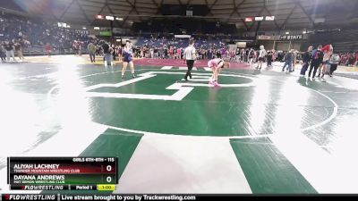 115 lbs Cons. Round 5 - Dayana Andrews, Mat Demon Wrestling Club vs Aliyah Lachney, Thunder Mountain Wrestling Club