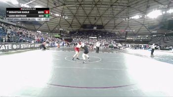 Boys 2A 175 lbs Champ. Round 2 - Sebastian Eagle, Marysville Pilchuck vs Luan Bekteshi, North Kitsap