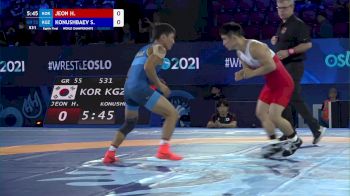 55 kg 1/8 Final - Hyeokjin Jeon, South Korea vs Nurmukhammet Abdullaev, Kyrgyzstan