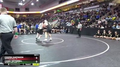 285 lbs Quarterfinal - Cooper Martinson, Southeast Polk vs Caden Wetherell, Waverly-Shell Rock