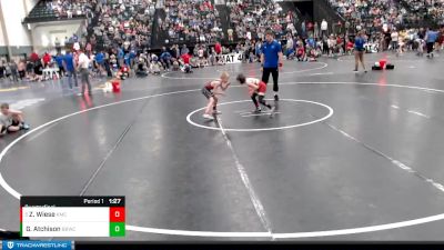 59-64 lbs Quarterfinal - Zaydon Wiese, 2TG vs Gage Atchison, Broken Bow Wrestling Club