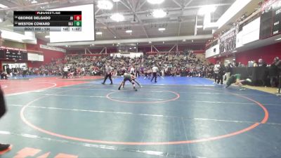 134 lbs Quarterfinal - Weston Coward, Dela Salle vs George Delgado, Jesse Bethel