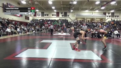 132 lbs Semifinal - Gage Spurgeon, Eddyville-Blakesburg-Fremont vs Braxton Hass, Atlantic