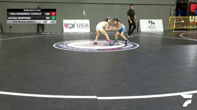 Intermediate Girls - 57 lbs 7th Place Match - Joeli Monserrat Castillo, TUF California Wrestling Academy vs Lucina Martinez, Scotsmen Wrestling Club