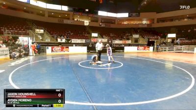 78 lbs Cons. Round 3 - Ayden Moreno, Blue Devils vs Jaxon Hounshell, Payson Wrestling