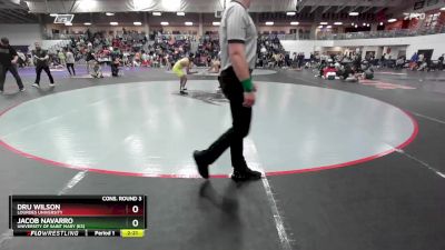 141 lbs Cons. Round 3 - Jacob Navarro, University Of Saint Mary (KS) vs Dru Wilson, Lourdes University