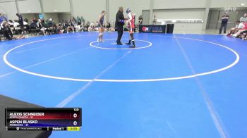 120 lbs 2nd Wrestleback (16 Team) - Alexis Schneider, North Dakota vs Aspen Blasko, Minnesota