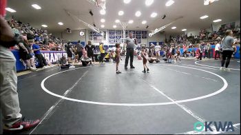 46 lbs Consi Of 8 #2 - Drayson Couch, Del City Little League Wrestling vs Amelia Mairel, Perry Wrestling Academy